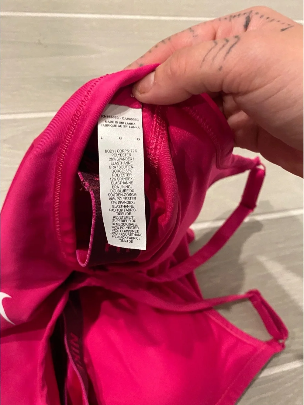 Nike Pink Athletic Tank Top with Adjustable Straps